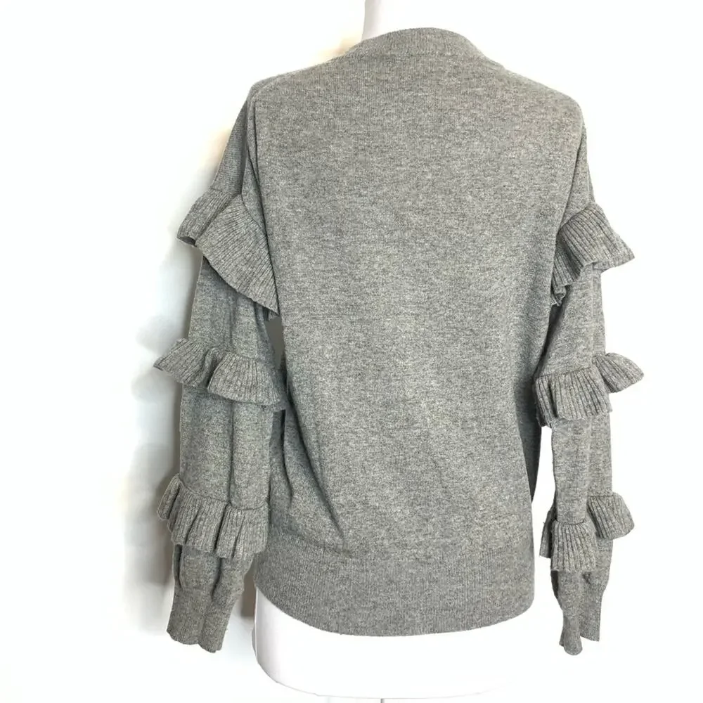 J. Crew ruffle sleeve sweater